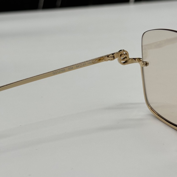 NEW GG1279S 004 GUCCI GOLD YELLOW SQUARE WOMEN GUCCI SUNGLASSES main image 13